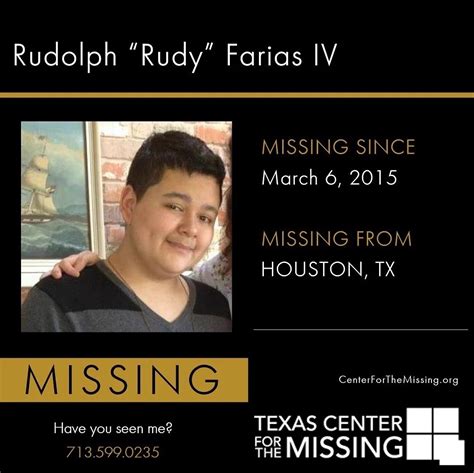 rudy farias missing houston|rudy farias what happened.